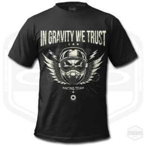 In Gravity We Trust Bad Boys Racing Herren T-Shirt Schwarz | Mountainbike Mtb Kunst Geschenkidee S-6xl Hergestellt in Usa