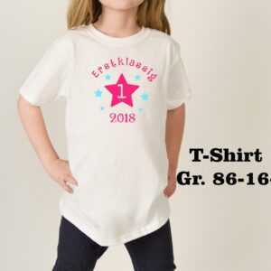 Iron On T-Shirt Erstklassig Schulkind 2018