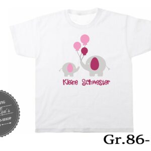 Iron On T-Shirt Kleine Schwester Elefant Mit Luftballon
