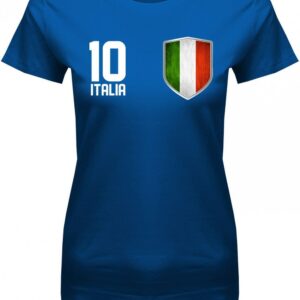 Italia 10 Wappen - Em Wm Italien Fan Damen T-Shirt