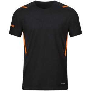 Jako T-Shirt Challenge 6121 schwarz meliert/neonorange Gr. XL