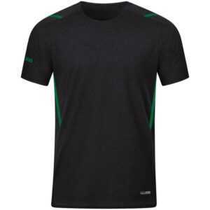 Jako T-Shirt Challenge 6121 schwarz meliert/sportgrün Gr. 140