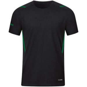 Jako T-Shirt Challenge 6121 schwarz meliert/sportgrün Gr. 44