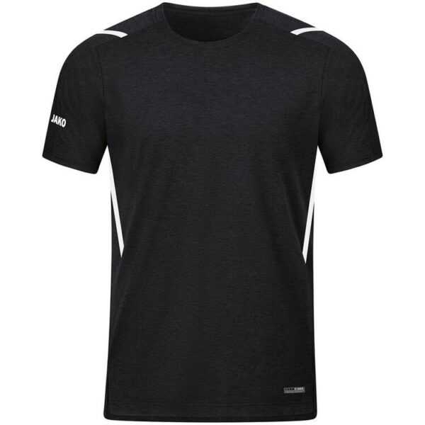 Jako T-Shirt Challenge 6121 schwarz meliert/weiß Gr. XL