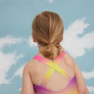 KIDS by NA-KD Badeanzug mit gekreuztem Rücken - Multicolor