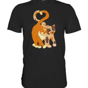 Katzen Katze Paar Valentinstag Geschenk Jahrestag Liebeserklärung An Den Partner T Shirt T-Shirt Tshirt Herren Männer Premium