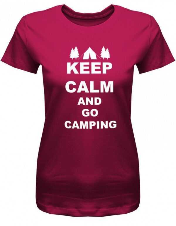 Keep Calm & Go Camping - Camper Damen T-Shirt