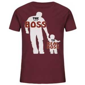 Kids Organic Shirt. Partnerlook Vater Und Sohn, Familienoutfit Set. Real Boss. Familien T-Shirts Als Geschenk