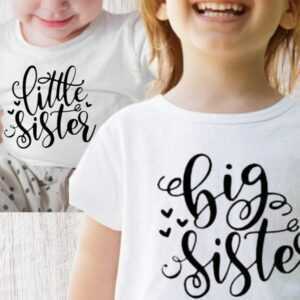 Kinder Big Sister T-Shirt, Little T-Shirt , Passende