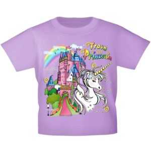 Kinder T-Shirt 98-164 3 Farben Einhorn Prinzessin