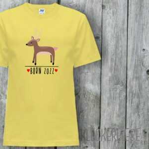 Kinder T-Shirt Born 2022 Tiermotiv Reh"" Shirt Jungen Mädchen Baby Kind"""