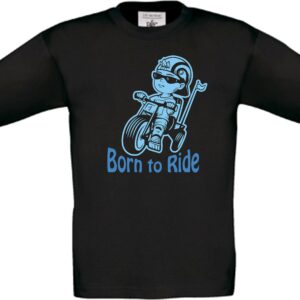 Kinder T-Shirt - Born To Ride | Mit Außenkontur Verschiedene Farben Und Farbkombinationen