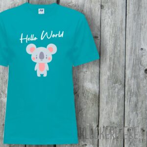 Kinder T-Shirt Hello World Koala"" Shirt Jungen Mädchen Baby Kind"""