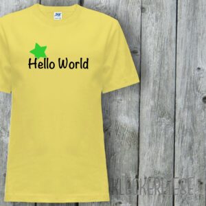 Kinder T-Shirt Hello World Stern"" Shirt Jungen Mädchen Baby Kind"""