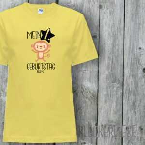 Kinder T-Shirt Mit Wunschname Mein 1. Geburtstag Affe Wunschname"" Shirt Jungen Mädchen Baby Kind"""
