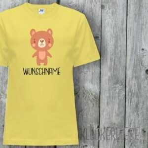 Kinder T-Shirt Mit Wunschname Tiermotiv Wunschnamen Bär Braunbär"" Shirt Jungen Mädchen Baby Kind"""