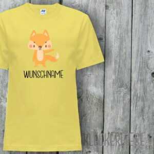 Kinder T-Shirt Mit Wunschname Tiermotiv Wunschnamen Fuchs"" Shirt Jungen Mädchen Baby Kind"""