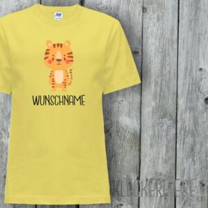 Kinder T-Shirt Mit Wunschname Tiermotiv Wunschnamen Tiger"" Shirt Jungen Mädchen Baby Kind"""