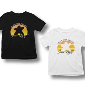 Kinder Unisex T-Shirt - Game Night, Brettspiel Und Brettspieler in Schwarz Oder Weiß