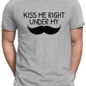 Kiss Me Beard - Herren Fun T-Shirt Bedruckt Small Bis 4xl Papayana
