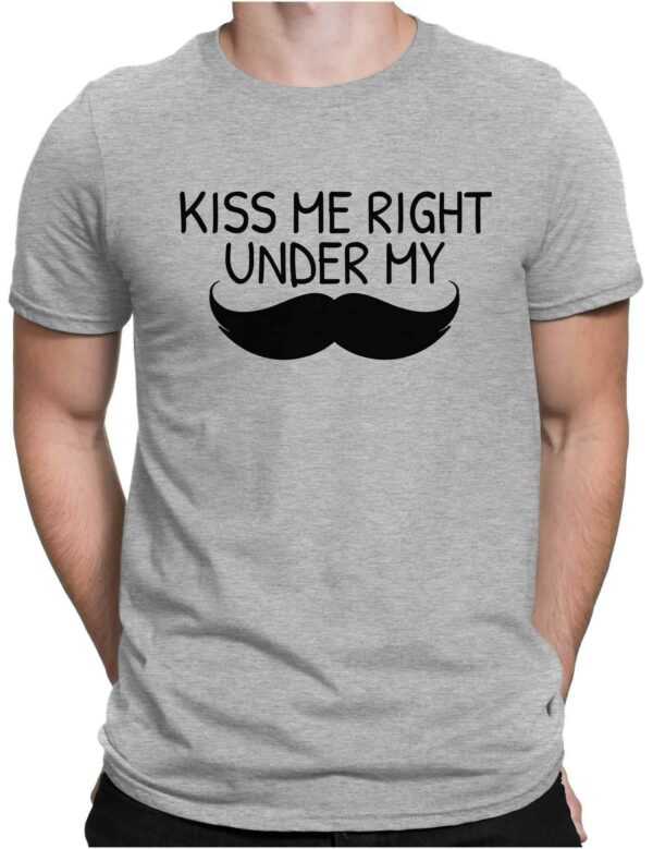 Kiss Me Beard - Herren Fun T-Shirt Bedruckt Small Bis 4xl Papayana