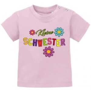 Kleine Schwester - Blumen Baby T-Shirt