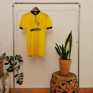 Kristall Vintage Gelb Radfahren Jersey 80Er Jahre/Logo T-Shirt Retro Trikot 90Er T-Shirts Festival-Look