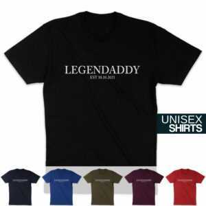 Legendaddy T-Shirt Vatertag Geschenk Papa Shirt Personalisiert Vatertagsgeschenk Geburt Kind Geburtsgeschenk Für Sohn Tochter