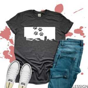 Liebe Pfote Shirt|Hund Shirt|Hunde Tee Design|Lustige T-Shirt|Hunde Besitzer Liebhaber T-Shirts|Tierliebhaber T-Shirt