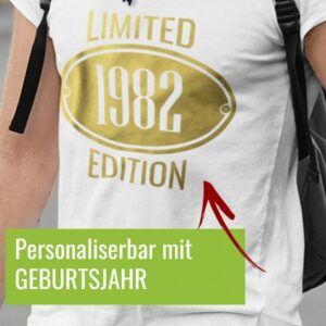 Limited Edition Gold Schild Ihr Geburtsjahr - Geburtstag Herren T-Shirt