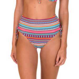 Lisca Bikini Ober- und Unterteile Hohe Taille Badeanzug Strümpfe Capri koralle
