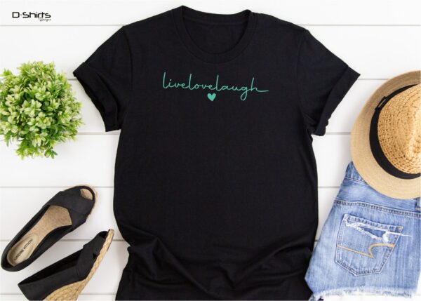 Livelovelaugh/T-Shirt 100% Bio-Baumwolle Bedruckt Spruch Damen Und Herren Dshirts Design