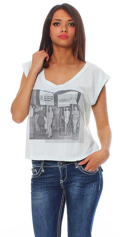 Local Celebrity Damen T-Shirt KEEP W250-LOC2772-PLB