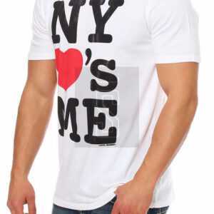 Local Celebrity Herren T-Shirt Kurzarmshirt Shirt NY LOVES
