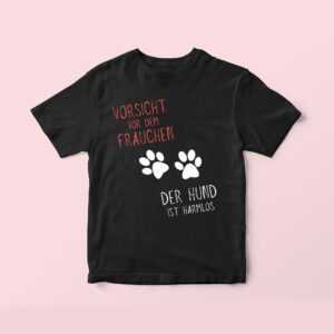 Lustiges Hunde T-Shirt, Vorsicht Vor Dem Frauchen, T-Shirt Für Hundebesitzer, Geschenk Hundeliebhaber, Spruch Shirt, Hund Shirt