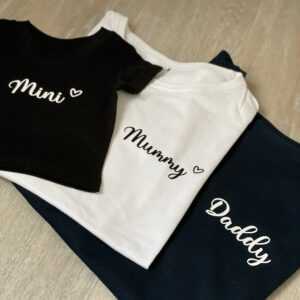 Mama, Papa, Mini T-Shirt, Mummy, Daddy - Shirt, T-Shirt Für Die Familie Set