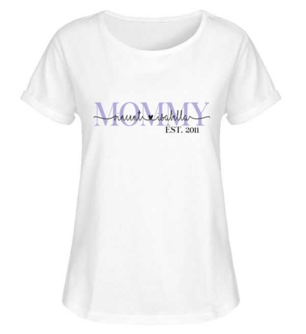 Mama Shirt Mit Kindernamen T-Shirt Individuell Personalisiertes Geschenk Rollup Tshirt