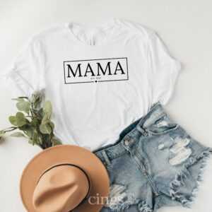 Mama T-Shirt Mama"" Personalisierbar Jahreszahl Geschenk Familie Individuell Herz Damen Geburt Ostergeschenk [Fadats-1018]"""
