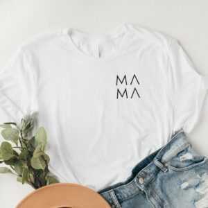Mama T-Shirt Minimalistisch"" Familienleben Geschenk Familie Individuell Damen Geburt Schlicht Ostergeschenk [Fadats-1001]"""