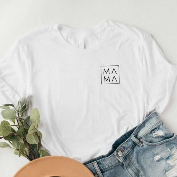 Mama T-Shirt Minimalistisch Rahmen"" Familienleben Geschenk Familie Individuell Damen Geburt Ostergeschenk [Fadats-1005]"""
