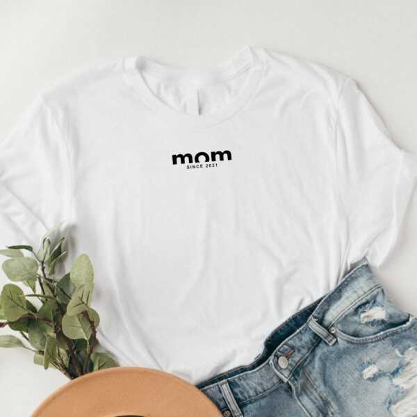 Mama T-Shirt Mom Since"" Personalisierbar Geschenk Familie Individuell Damen Geburt Schlicht Ostergeschenk [Fadats-1004]"""