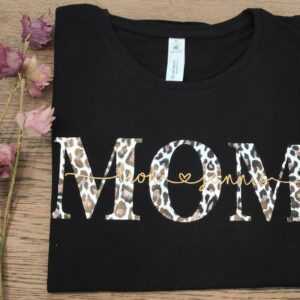 Mama T-Shirt/Mom Personalisiert Mit Den Namen Der Kinder