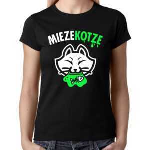 Miezekotze Miezekatze Katze Kater Cat Bayern Bayrisch Oktoberfest Sprüche Lustig Comedy Spaß Witzig Fun Miau Cartoon Girlie Damen T-Shirt