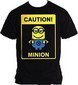 Minions - T-Shirt Caution! Minion (Black) - Größe L
