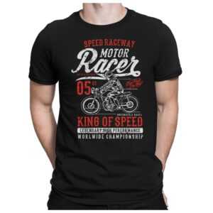 Motor Racer - Herren Fun T-Shirt Bedruckt Small Bis 4xl Papayana