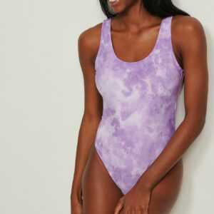 NA-KD Swimwear Badeanzug mit hohem Beinausschnitt - Purple