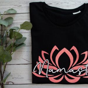 Namaste T-Shirt Mit Lotusblüte | Workout Shirt Yoga Meditation Geschenk Fitness Geschenkidee Für Yogis