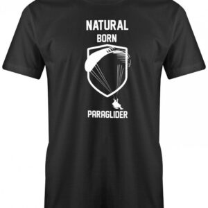Natural Born Paraglider - Paragliding Herren T-Shirt