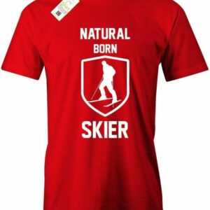 Natural Born Skier - Herren T-Shirt