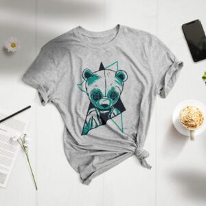 Neon Panda, Panda T-Shirt, Tier Shirt, Panda Liebhaber Geschenk Kurzärmeliges Unisex T-Shirt